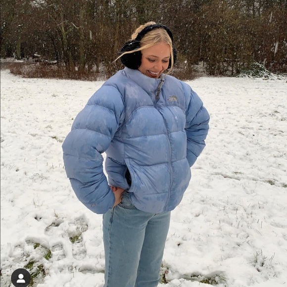 north face down jacket puffer light blue - Picture 4 of 4